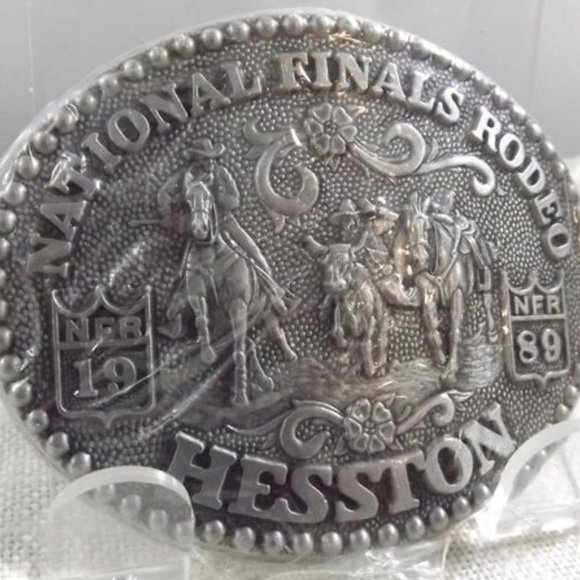 National Finals Rodeo 1989 HESSTON Belt Buckle NIP - Picture 8 of 8
